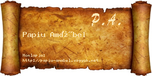 Papiu Amábel névjegykártya